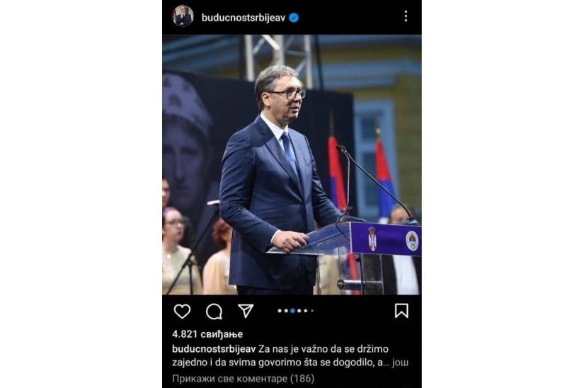 Objava na Instagram nalogu predsednika Srbije Aleksandra Vučića, Obeležavanje "Oluje"