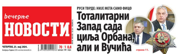 Naslov - Rusi tvrde: Nije meta samo Fico, totalitarni Zapad sada cilja Orbana, ali i Vučića