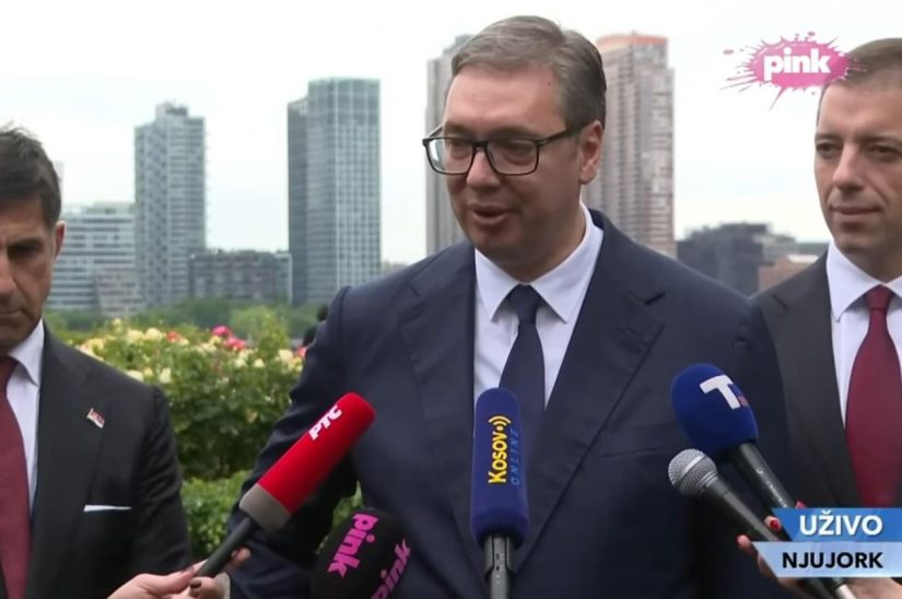 Aleksandar Vučić u obraćanju iz Njujorka, TV Pink, 23. maj
