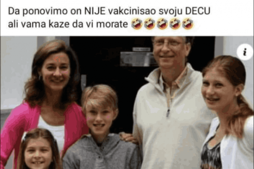 Nije istina da Bil Gejts nije vakcinisao svoju decu