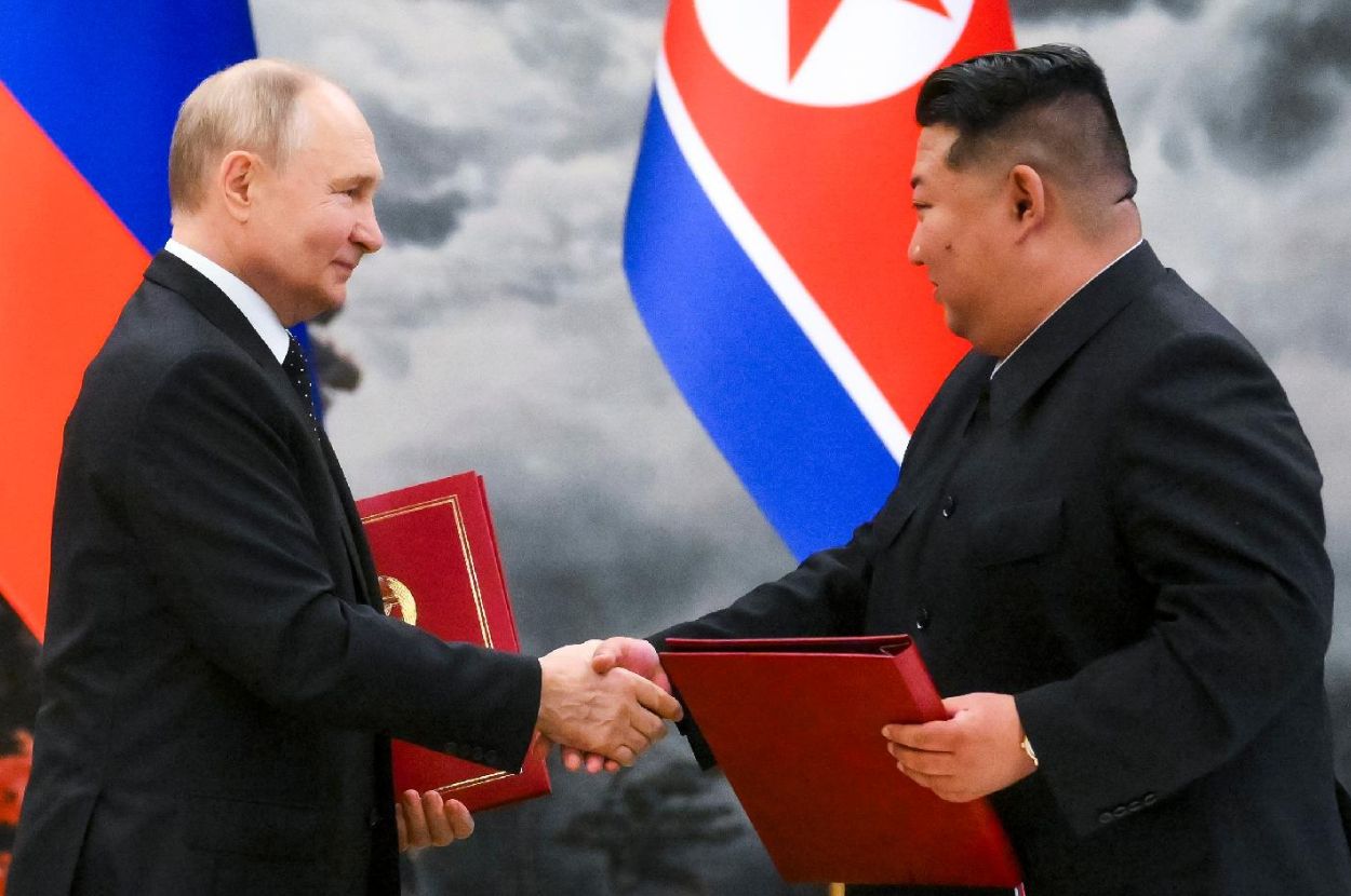 Vladimir Putin i Kim Džong Un, jun 2024.