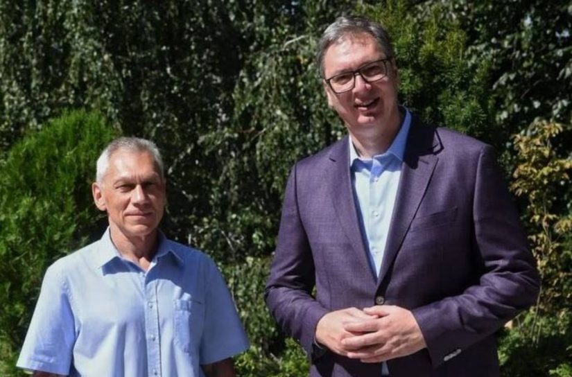 Predsednik Srbije Aleksandar Vučić i ambasador Rusije u Beogradu, Aleksandar Bocan-Harčenko