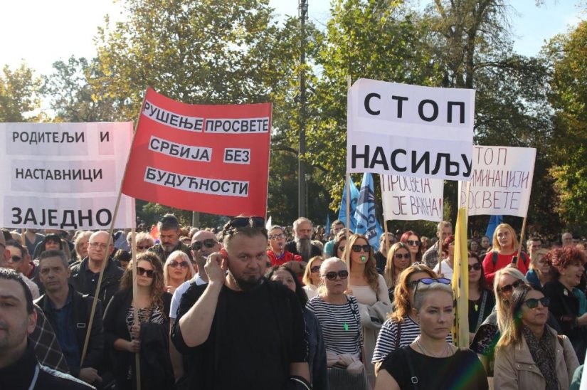 Protest prosvetnih radnika, Foto: FoNet/Bjanka Mrđa